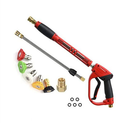 品質  40 Inch Car Wash, 5000 PSI High Pressure Power Seal Gun with Replacement Extension Wand, M22-14/15mm Mount, 5 Jet Tips 工場